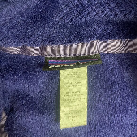 Patagonia Retool Snap T Womens XL Purple Fleece Pullover Lightweight Jacket - Picture 3 of 3